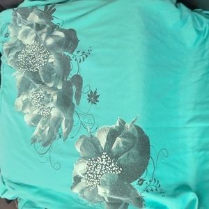 Green flower dress shirt